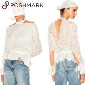 Marissa Webb Blouse with Lace Back NWT